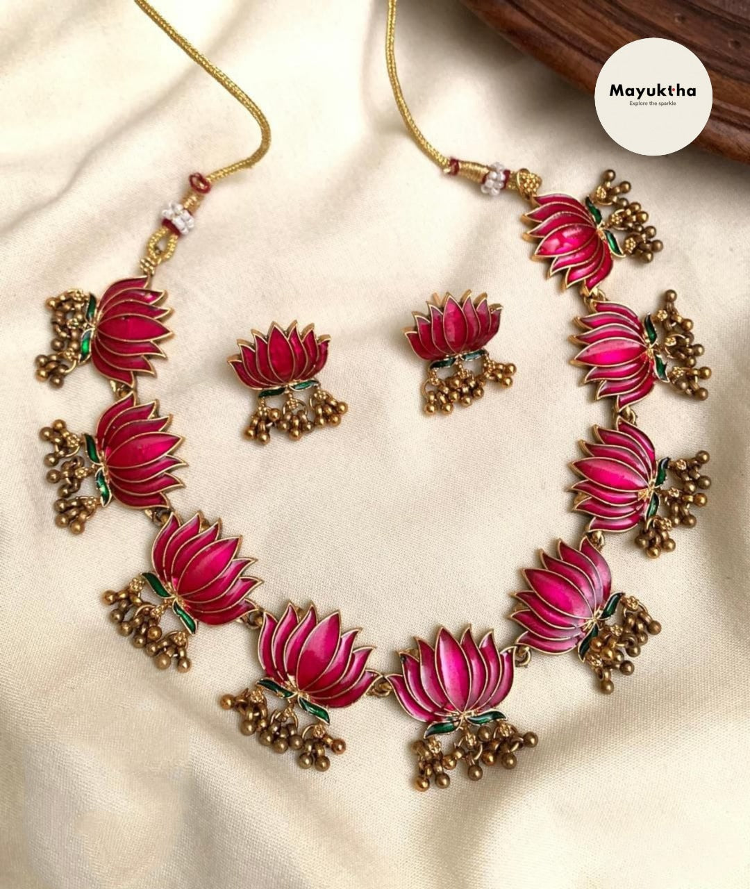 Lotus Ghunghroo necklace